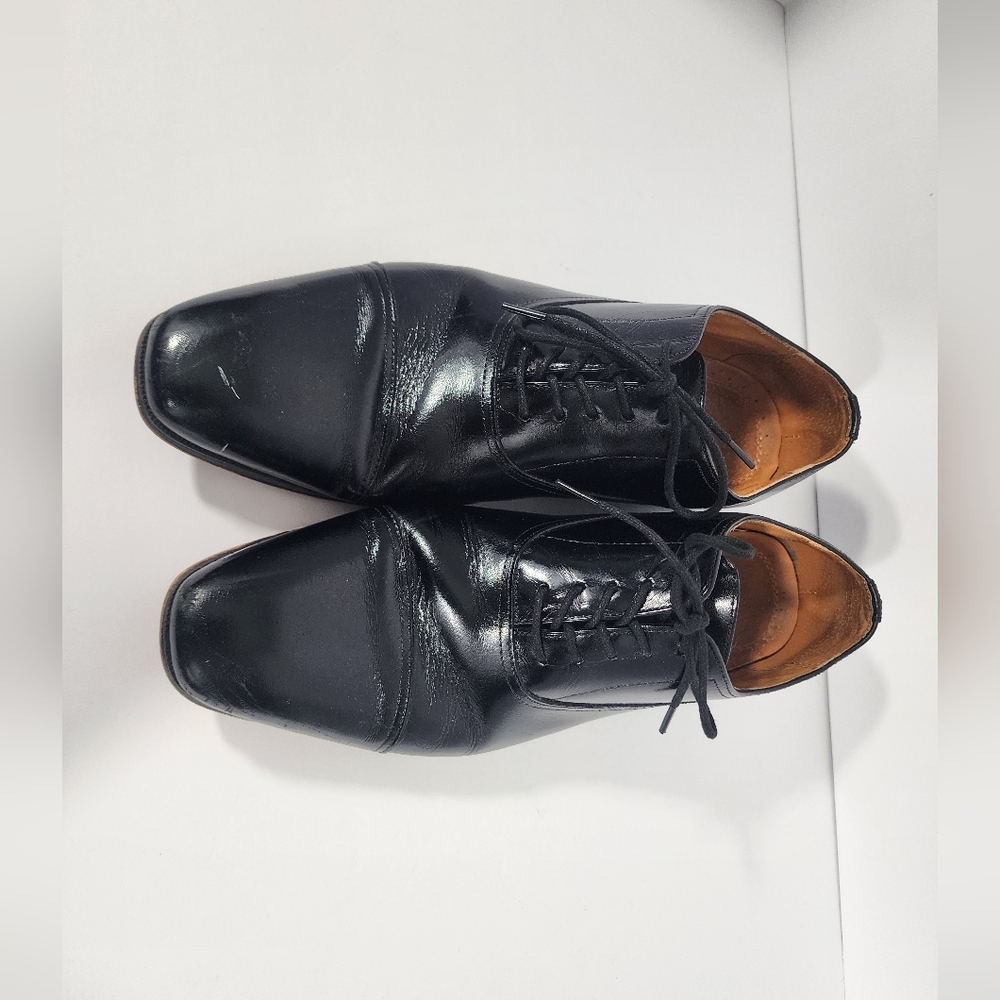 Florsheim Mens 11 Corbetta CapToe Oxford Black Leather classic formal work event - Picture 4 of 13